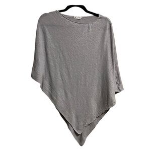 Artisan NY Organic Linen Knit Poncho Top Asymmetric One Size